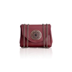 Po?eta Amelie cherry red din piele naturala foto