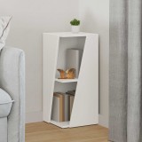 vidaXL Raft lateral Alb 33 x 32 x 70,5 cm Lemn compozit 892407