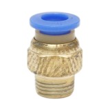Mufa rapida dreapta din alama cu filet exterior 1/8 si hexagon 6 mm