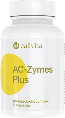 Ac-Zymes Plus Complex de Pro şi Prebiotice Supliment Alimentar pentru sprijinirea Florei Intestinale pe baza de Probiotice (60 capsule) - CaliVita foto