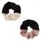 Elastice Păr Damă, Model Bicolor, Set 2 Bucăți, Nude/Negru și Ecru/Negru