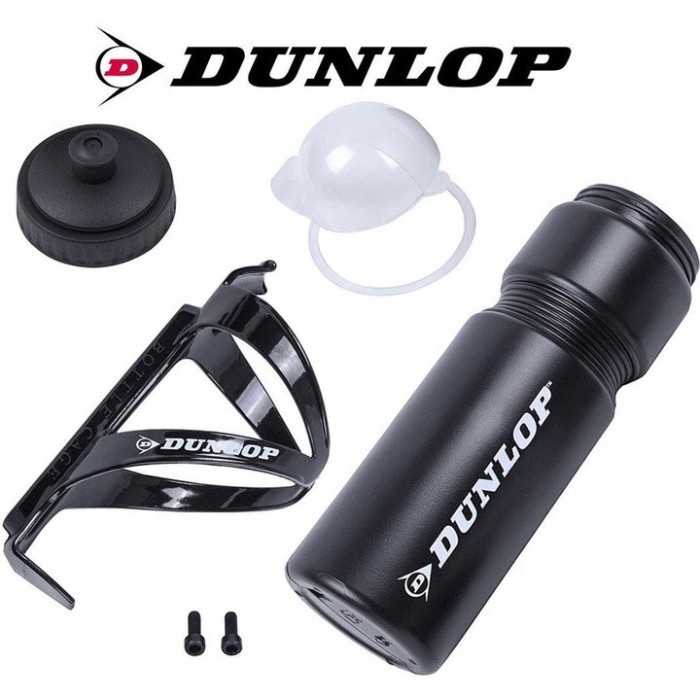 Bidon negru si suport negru, DUNLOP, capacitate 750ml Cod:A768