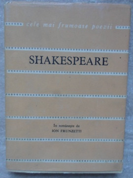 SONETE. IN ROMANESTE DE ION FRUNZETTI-WILLIAM SHAKESPEARE foto