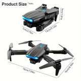 Drone cu cameră, pliabilă RC, M, S, XS, Negru