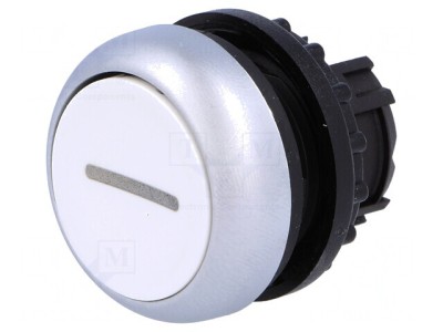 Comutator Acționat Prin Apăsare 22mm Alb foto