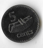 Moneda 5 cents 1969 - Fiji, UNC, Asia, Cupru-Nichel