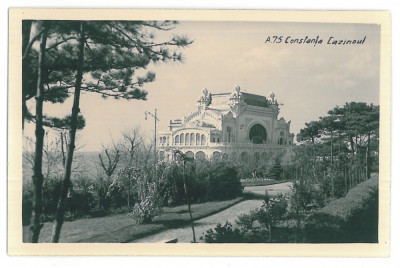 1619 - CONSTANTA, Cazinoul, Romania - old postcard, real PHOTO - unused foto