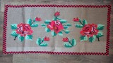 ** Peretar vechi carpeta taraneasca populara traditionala, trandafiri, Maramures