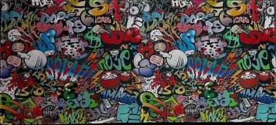 Mousepad Profesional pentru Gaming, 90 x 40 cm, Baza Cauciucata si Cusaturi Laterale, Compatibil Laptop sau Calculator, Premium, Graffiti, CBD CORAL B foto