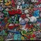 Mousepad Profesional pentru Gaming, 90 x 40 cm, Baza Cauciucata si Cusaturi Laterale, Compatibil Laptop sau Calculator, Premium, Graffiti, CBD CORAL B