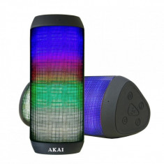 Boxa activa portabila akai cu bluetooth si led-uri output:2x3w compatibilitate: mp3 mp4 pc mid tv foto