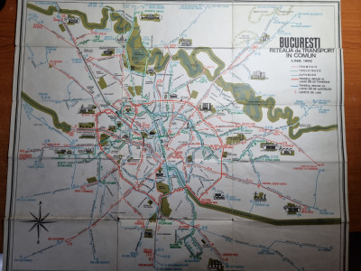 bucuresti - reteaua de transport in comun - iunie 1969 foto