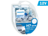 Becuri Philips H7 12v 55w Px26d + W5w 12v W21x9,5d Whitevision Ultra 4200k PH-35495, Carmotion