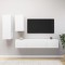Gossi set dulapuri tv, 4 piese, alb, lemn prelucrat