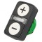 Comutator dublu 22mm IP66 alb/alb