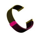 Curea otel, Milanese Loop Slim, compatibila cu Huawei Watch GT 7 46mm, Telescoape QR, 22mm, Purple Green