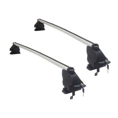Set bare transversale portbagaj din aluminiu marca Twinny Load TL A20, kit complet cu bare, suporti si antifurt cu cheie, Peugeot 206, 1998-2012 AutoD foto