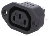 Conector alimentare AC 10A 250VAC IEC 60320 soclu mamă 40mm