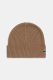 Lacoste căciulă de l&acirc;nă culoarea verde, de lana, din tesatura unia, RB0001