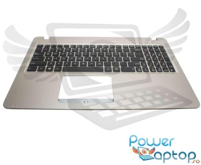 Tastatura Asus Neagra 90NB0B03 R30690 cu Palmrest auriu foto