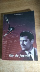 Vasile Donose - File de jurnal - Eseuri (Editura Amurg sentimental, 2009)