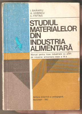 Studiul materialelor din industria alimentara foto