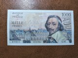 FRANȚA 1000 FRANCI 1954 SUPERBĂ RARA