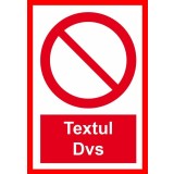 Placuta de interzicere parcare cu textul personalizat