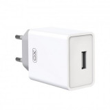 Incarcator Retea XO-L93, 1 X USB, 2.4A si Cablu de Date Micro USB, Alb Blister