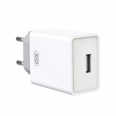 Incarcator Retea XO-L93, 1 X USB, 2.4A si Cablu de Date Lightning (Apple), Alb Blister foto