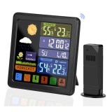 Statie Meteo Wireless cu Senzor Exterior, Display LCD, Ecran Tactil, Masurare Temperatura si Umiditate Interioara/Exterioara, Prognoza Meteo, Calendar