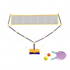 Set Joc de Tenis sau Badminton pentru Copii cu Fileu, 2 Palete si 2 Mingi foto
