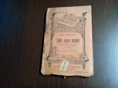 DESCARTES - Studiu Introductiv - C. I. Gulian - Editura de Stat, 1952, 207 p. foto