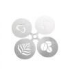 Set 4 forme inox pentru decorat spuma cafea