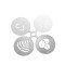 Set 4 forme inox pentru decorat spuma cafea