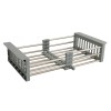 Scurgator extensibil 41x27 cm, gri pentru chiuveta, FLEKO Innovative ReliableTools, Oem