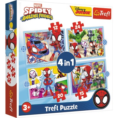 PUZZLE TREFL 4IN1 SPIDAY ECHIPA SPIDAY foto