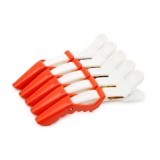 Set de 2 unități: Cleme pentru păr, 5 bucăți, alb + roșu