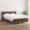 vidaXL Pat box spring cu saltea, maro &icirc;nchis, 140x200 cm, textil 3126800