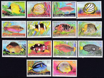 DB1 Fauna Marina Pesti Ins. Cocos 14 v. MNH foto