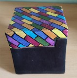 LICHIDARE ! Caseta puzzle din ceramica de studio , curent MidCentury Modernism -