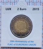 Luxembourg 2 euro 2015 UNC - EU Flag - km 138 - cartonas personalizat D13601