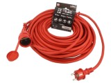 Prelungitor alimentare KEL 3x2,5mm2 30m 16A cu 1 priză roșie