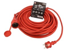 Prelungitor alimentare KEL 3x2,5mm2 30m 16A cu 1 priză roșie