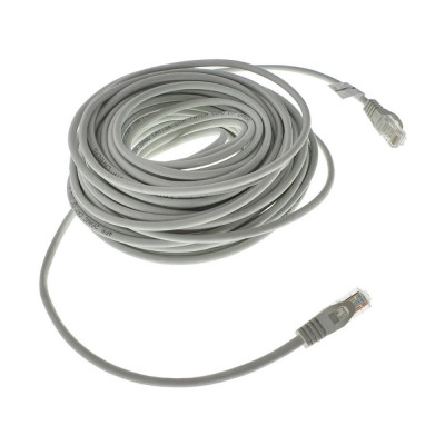 Cablu UTP, Lanberg 40449, cat.5e, mufat 2xRJ45, lungime 20m, AWG 26, 100 MHz, de legatura retea, ethernet, gri foto