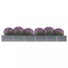 Gossi strat inaltat gradina, gri, 480x80x45 cm, otel galvanizat