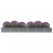 Gossi strat inaltat gradina, gri, 480x80x45 cm, otel galvanizat