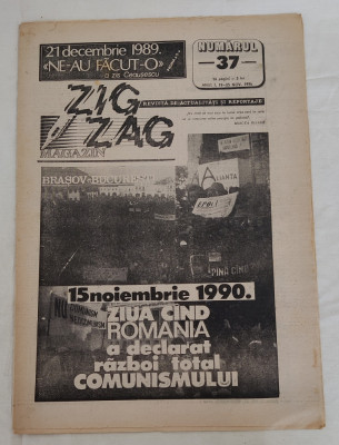 ZIG ZAG Magazin (19-25 noiembrie 1990) Anul 1, nr. 37 foto