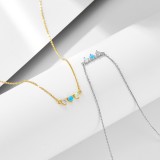LantiE or din Argint 925 cu Pandantiv Opal E i Zirconiu , Colectia , zCosmic Triad,