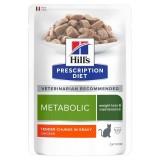 Cumpara ieftin Hill's Prescription Diet Feline Metabolic, hrana veterinara pisici, gestionare greutate, 1 plic 85g